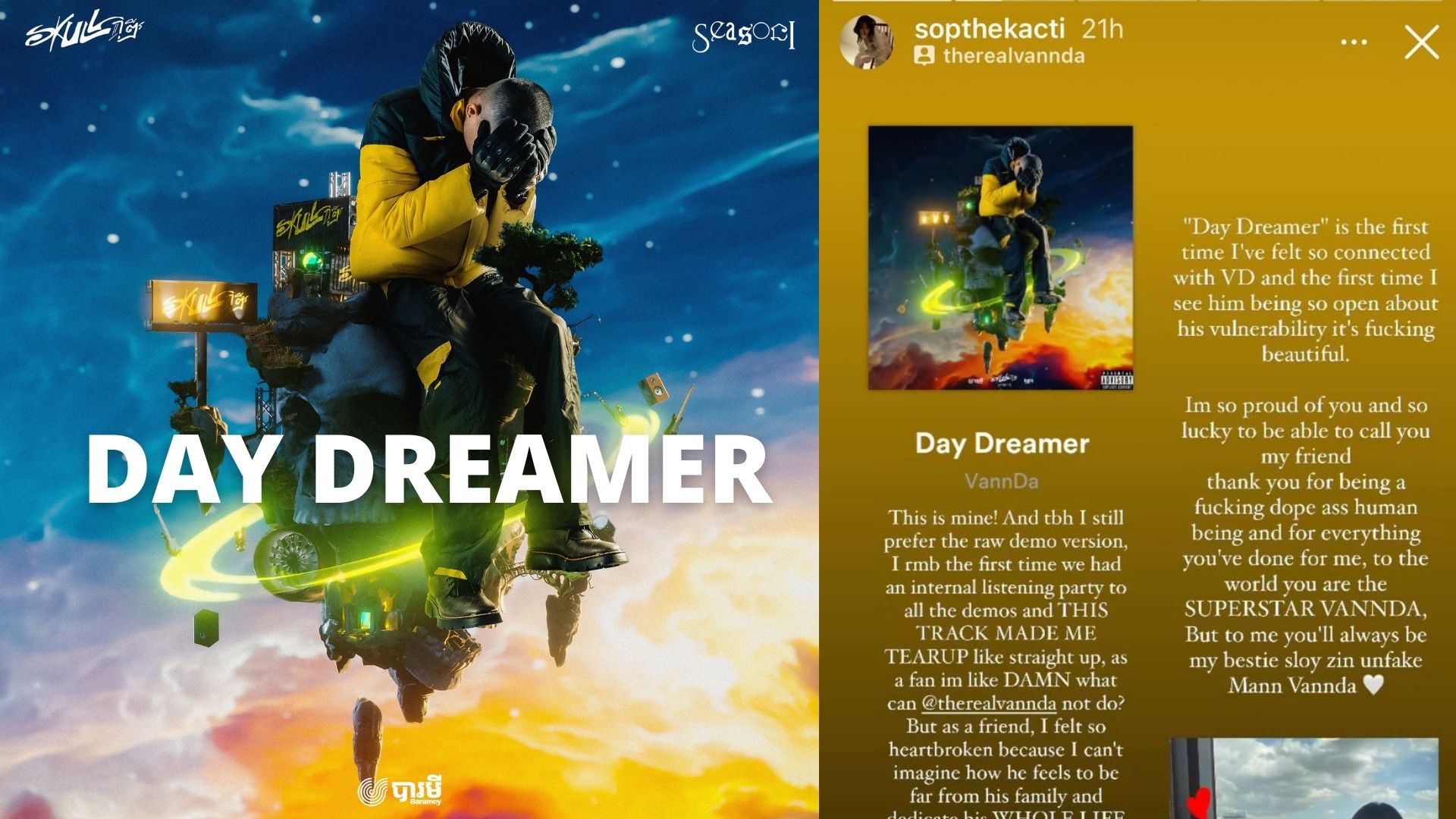Sophia Kao ចែករំលែកអារម្មណ៏ពិតលើបទ Day​ Dreamer នៃ Album ថ្មីរបស់ VannDa 